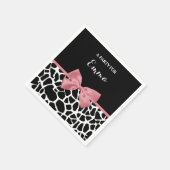 Trendy Giraffe drukt rosy roze roze roze roze met  Servet (Hoek)