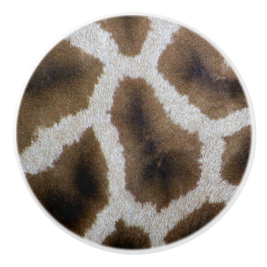 Trendy Giraffe Fur Skin - Rich Elegant Mode Keramische Knop (Voorkant)