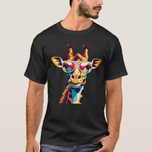 Trendy Giraffe met Bril Graphic – Dierenliefhebber T-shirt