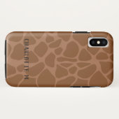 Trendy Giraffe Print Gepersonaliseerd Cell Phone C Case-Mate iPhone Case (Achterkant (horizontaal))