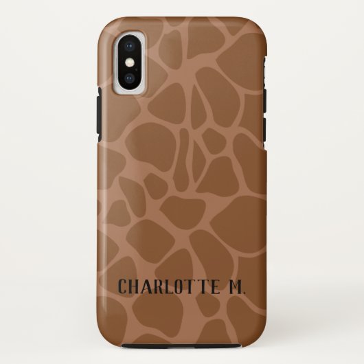 Trendy Giraffe Print Gepersonaliseerd Cell Phone C Case-Mate iPhone Case (Achterkant)