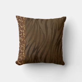Trendy Giraffe & Zebra Print Pattern Pillow Kussen
