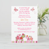 Trendy Girl Turtle Baby Shower-uitvindingen Kaart (Staand voorkant)