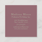 Trendy Girly Avatar Vierkante Visitekaartje (Achterkant)