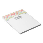Trendy Girly Aztec Print Personalized Notitieblok (Schuin)