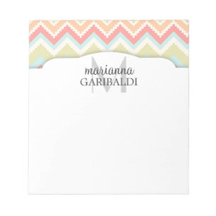 Trendy Girly Aztec Print Personalized Notitieblok