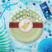 Trendy girly baby kip Pasen Papieren Bordje (Feest)