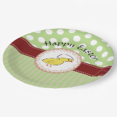 Trendy girly baby kip Pasen Papieren Bordje (Gekanteld)