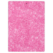 Trendy Girly Bling Hot Pink Glitter Diamond Name Klembord (Achterkant)