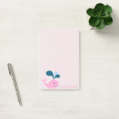 Trendy Girly Cartoon Whale - Gepersonaliseerd Post-it® Notes (Kantoor)