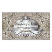 Trendy Girly Chic Gatsby Mode Paris Lace Magnetisch Visitekaartje (Voorkant)