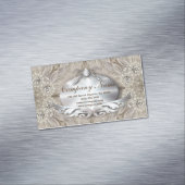 Trendy Girly Chic Gatsby Mode Paris Lace Magnetisch Visitekaartje (Voorbeeld)