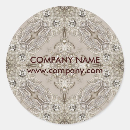 Trendy Girly Chic Gatsby Mode Paris Lace Ronde Sticker (Voorkant)