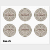 Trendy Girly Chic Gatsby Mode Paris Lace Ronde Sticker (Vel)