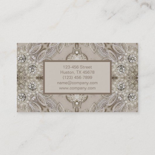 Trendy Girly Chic Gatsby Mode Paris Lace Visitekaartje (Achterkant)