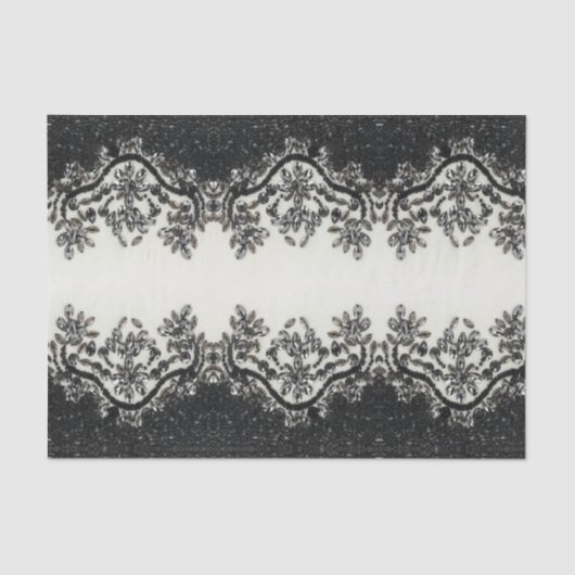 trendy girly chic mode  zwart-wit tissuepapier (Voorkant)