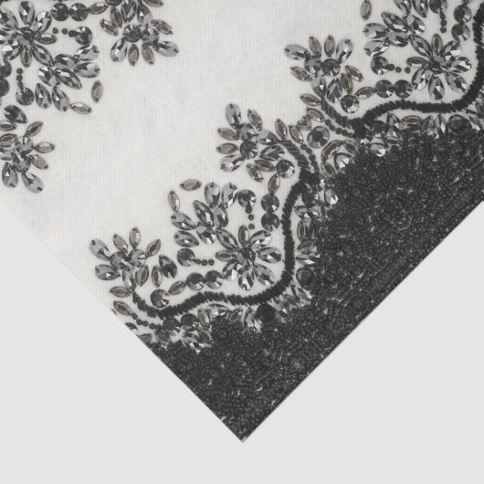 trendy girly chic mode  zwart-wit tissuepapier (Detail)