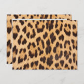 trendy girly chic wild safari leopard print briefkaart (Voorkant / Achterkant)