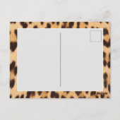 trendy girly chic wild safari leopard print briefkaart (Achterkant)