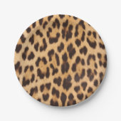 trendy girly chic wild safari leopard print papieren bordje (Voorkant)