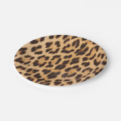 trendy girly chic wild safari leopard print papieren bordje (Gekanteld)