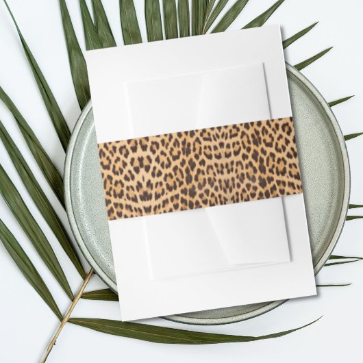 trendy girly chic wild safari leopard print uitnodigingen wikkel