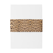 trendy girly chic wild safari leopard print uitnodigingen wikkel (Achterkant Voorbeeld)