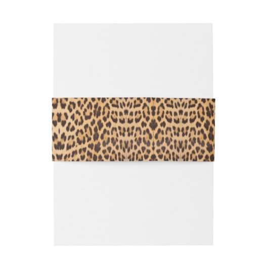 trendy girly chic wild safari leopard print uitnodigingen wikkel (Achterkant Voorbeeld)