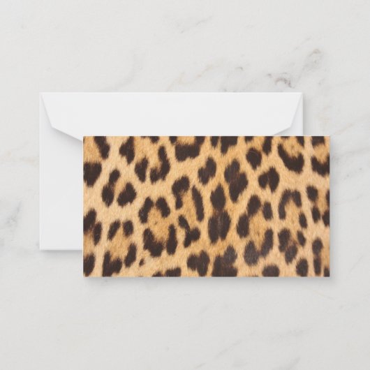 Trendy girly chique safari luipaard print Dank u Notitiekaartje (Achterkant)