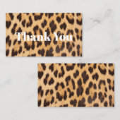 Trendy girly chique safari luipaard print Dank u Notitiekaartje (Voorkant / Achterkant)