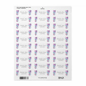 Trendy Girly Colorful Pineapples Adres label (Full Sheet)