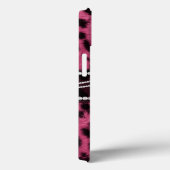 Trendy girly faux hot roze leopard animal print Case-Mate iPhone case (Achterkant / Rechts)