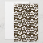 Trendy Girly Floral Pattern Briefpapier (Voorkant / Achterkant)