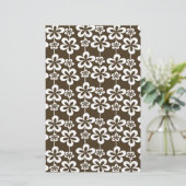 Trendy Girly Floral Pattern Briefpapier (Staand voorkant)