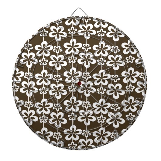 Trendy Girly Floral Pattern Dartbord (Voorkant)