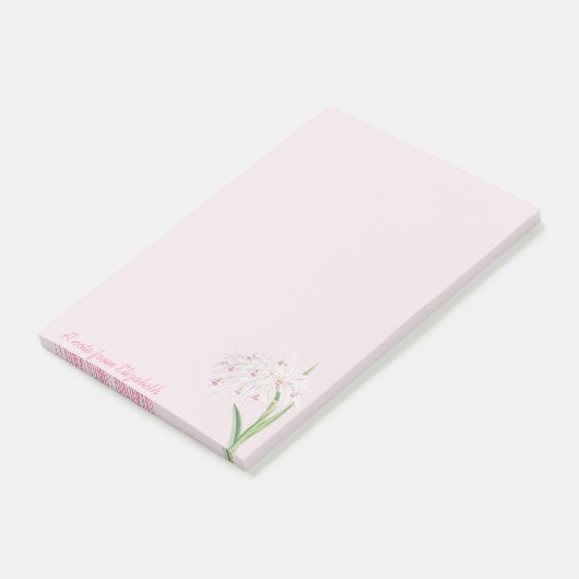 Trendy Girly Flowers - Gepersonaliseerd Post-it® Notes (Schuin)