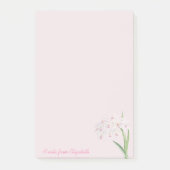 Trendy Girly Flowers - Gepersonaliseerd Post-it® Notes (Voorkant)