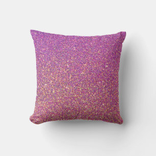 Trendy Girly Gradient Ombre Paarse Roze Glitter Kussen