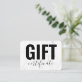 Trendy Girly Marble Business Gift Certificate Visitekaartje (Staand voorkant)
