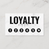 Trendy Girly Marble Business Loyalty (Voorkant)