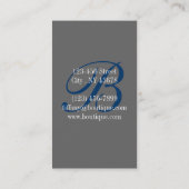Trendy  girly mode Elegant grijs kant Visitekaartje (Achterkant)