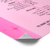 Trendy Girly Pink Groovy Salon Services prijslijst Poster (Hoek)