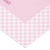 Trendy Girly Pink Plaid Checkerboard Patroon & Bow Tafelkleed (Gekanteld)