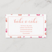 Trendy Girly White Patisserie Bakery Visitekaartje (Achterkant)