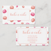 Trendy Girly White Patisserie Bakery Visitekaartje (Voorkant / Achterkant)