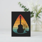 TRENDY GITAAR PLECTRUM ZONSONDERGANG  BRIEFKAART (Staand voorkant)