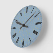 Trendy Glacier Blue & Gold Boho Arrows   Ronde Klok (Hoek)