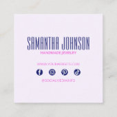 Trendy Glam Abstract Elegant Paarse korting Kaart (Achterkant)