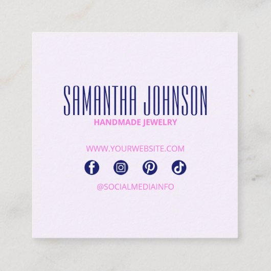 Trendy Glam Abstract Elegant Paarse korting Kaart (Achterkant)