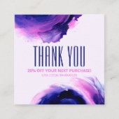 Trendy Glam Abstract Elegant Paarse korting Kaart (Voorkant)
